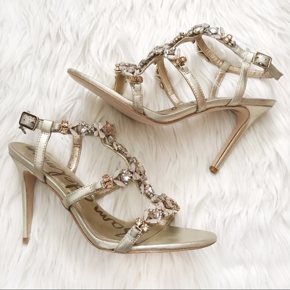 Sam Edelman Shoes - Sam Edelman ‘Selena’ jewelled gold dress sandals